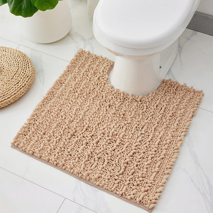 ILANGO Bathroom Rugs Light Grey 44x24, Soft Absorbent Chenille Bath Rugs