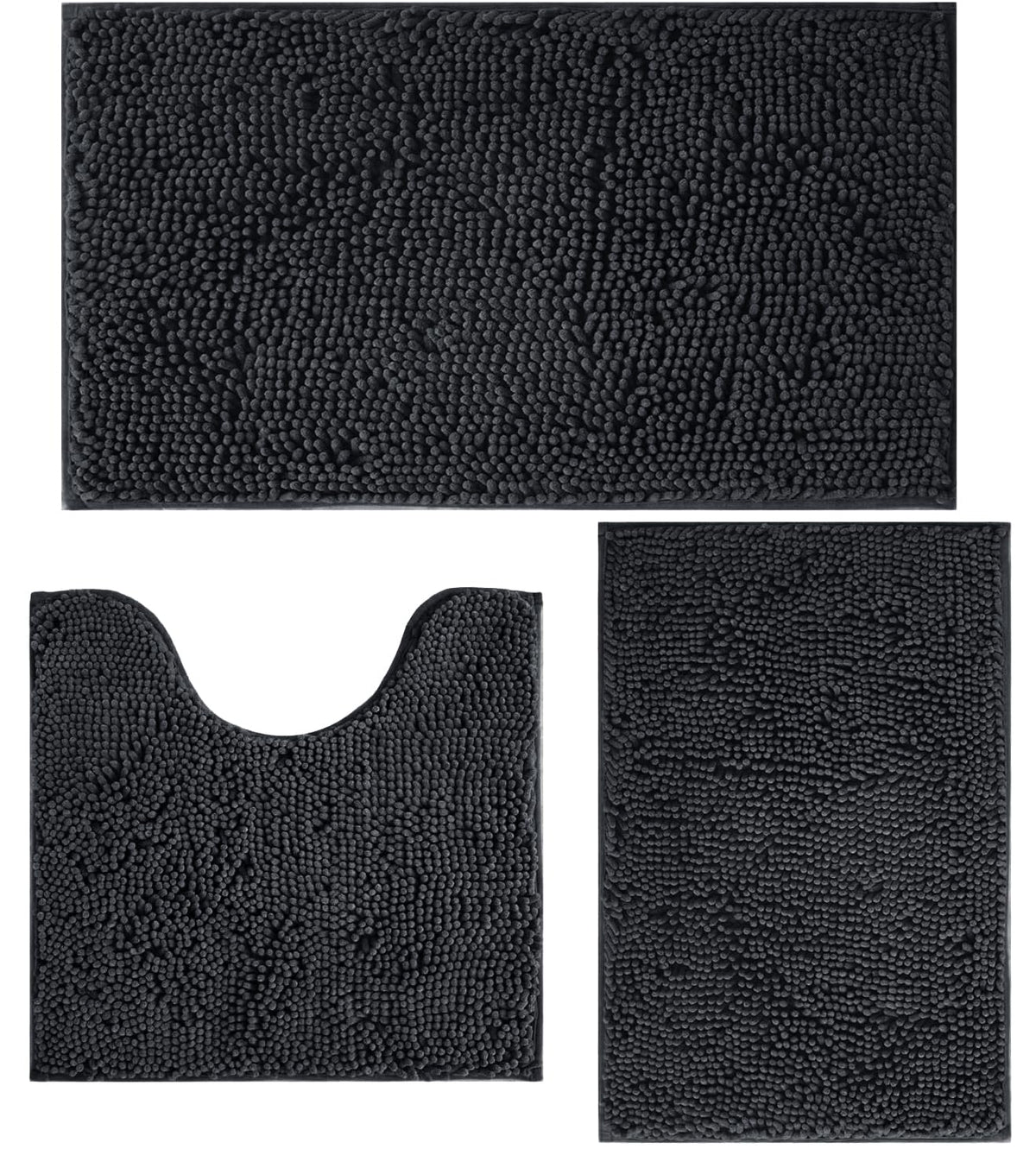 Bathroom Rugs Sets 3 Piece Non Slip,Bath Rugs with PVC Backing Bath Carpet,Bathroom Rug Washable,Absorbent,Plush Carpet Mats,Bath Mats for Bedroom, Kitchen,Tub,Home Decor (Turquoise)