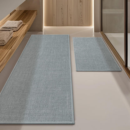 YIHOUSE Bathroom Rugs Thin Bath Mat Sets 2 Pieces Quick Dry,Beige