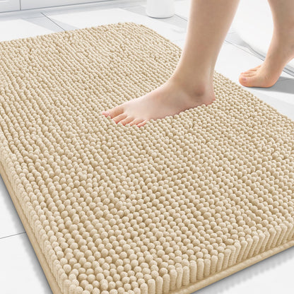 Arotive Bathroom Rugs 24x16, Soft Absorbent Shaggy Chenille Bath Rugs