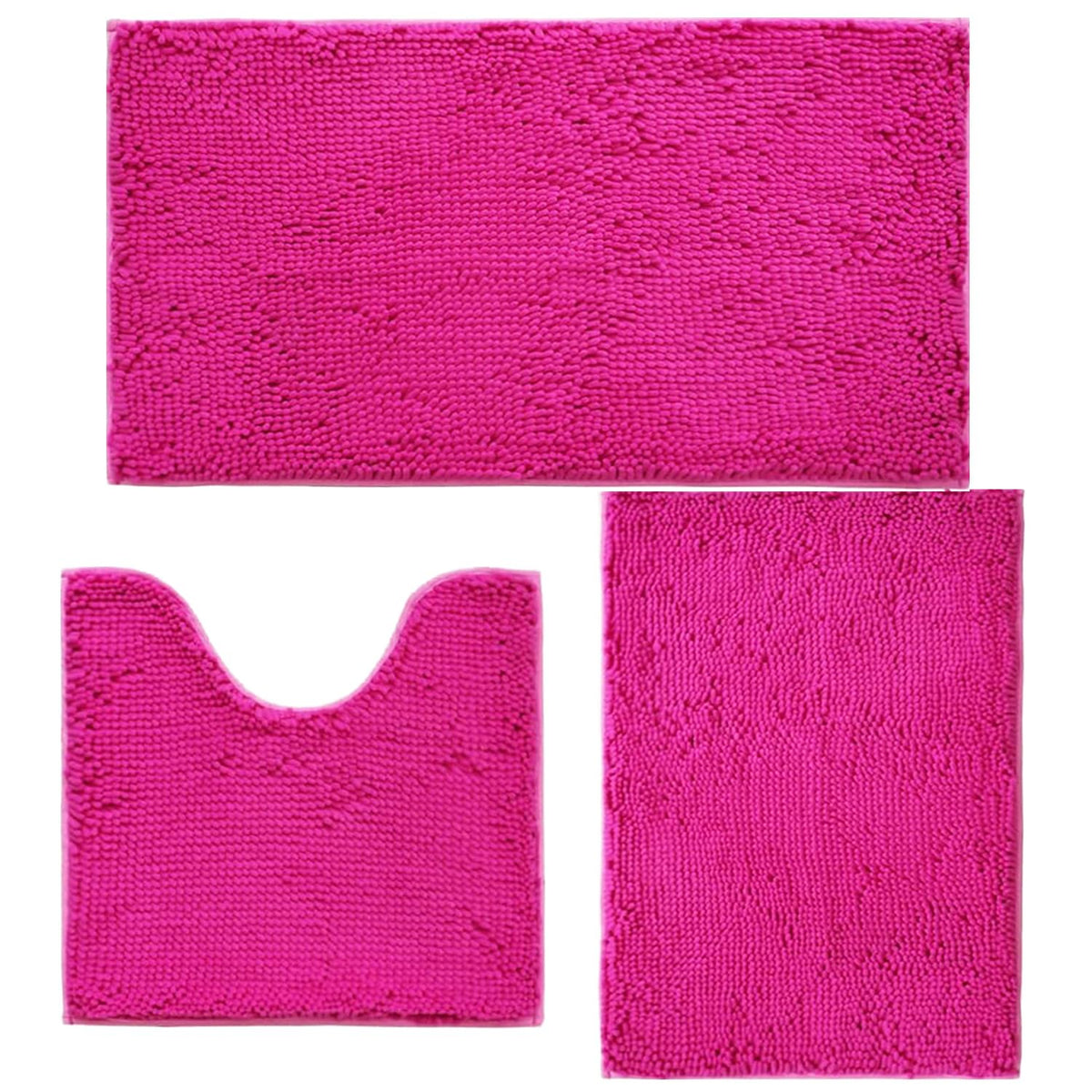 Bathroom Rugs Sets 3 Piece Non Slip,Bath Rugs with PVC Backing Bath Carpet,Bathroom Rug Washable,Absorbent,Plush Carpet Mats,Bath Mats for Bedroom, Kitchen,Tub,Home Decor (Turquoise)