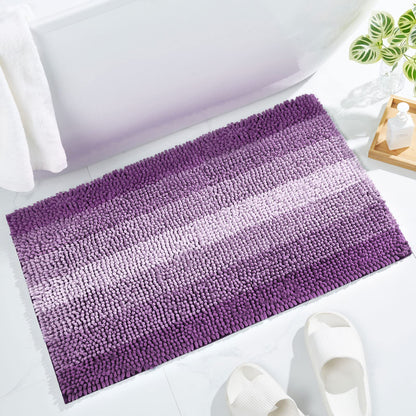 Gibelle Chenille Bathroom Rug Set 2 Piece - Non Slip Bath Mat 16x24, 20x32