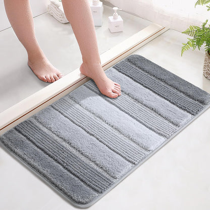3 Pcs Ombre Bath Mat Set for Bathroom, Non Slip Ultra Soft and Thick Water Absorbent Bath Carpet, Machine Washable & Quick Dry Bathroom Rug, for Bedroom Door Living Room,Green