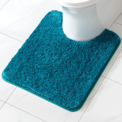 MIULEE Dark Purple Bathroom Rugs Soft Small Microfiber Bath Mat 16x24 Inch