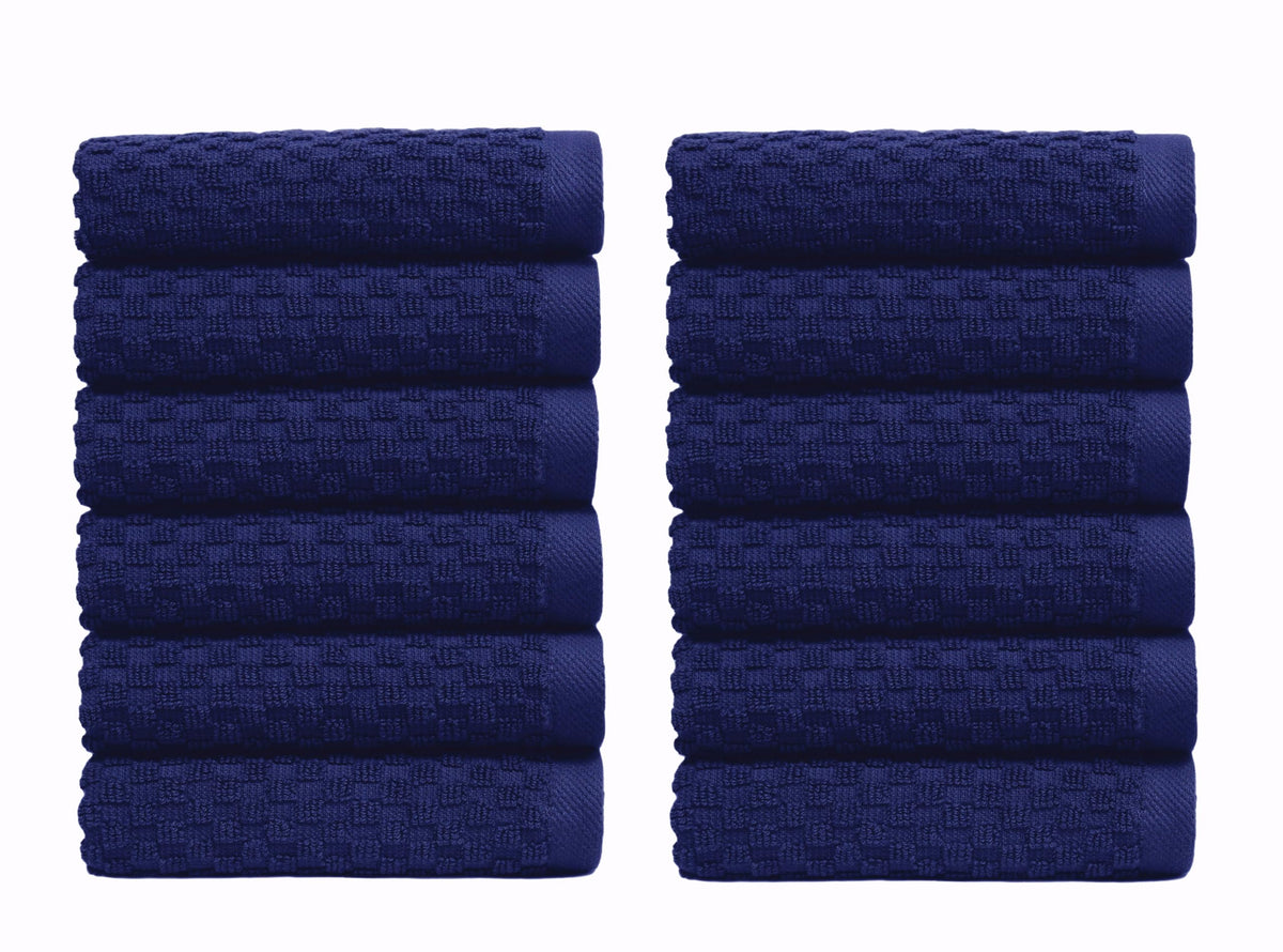 COTTON CRAFT Euro Spa Waffle Weave Bath Towels - Set of 4 Grey Towels