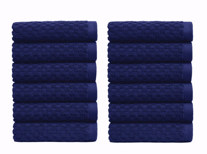 COTTON CRAFT Euro Spa Waffle Weave Bath Towels - Set of 4 Grey Towels
