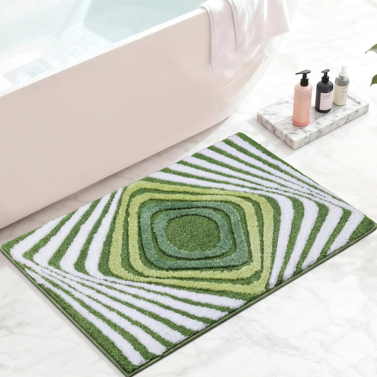 Oval Bathroom Rugs Non Slip Absorbent Ultra Luxury Fluffy