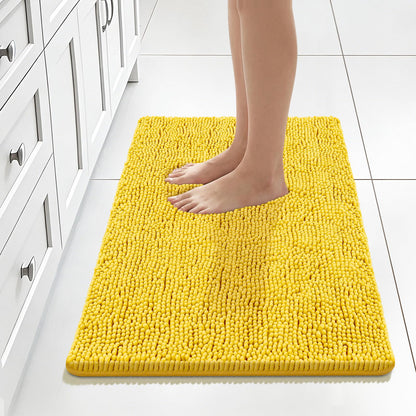 Bcoimo Bath Rug Mat,Sage Chenille High Absorbent Long Bathroom Runner Rugs