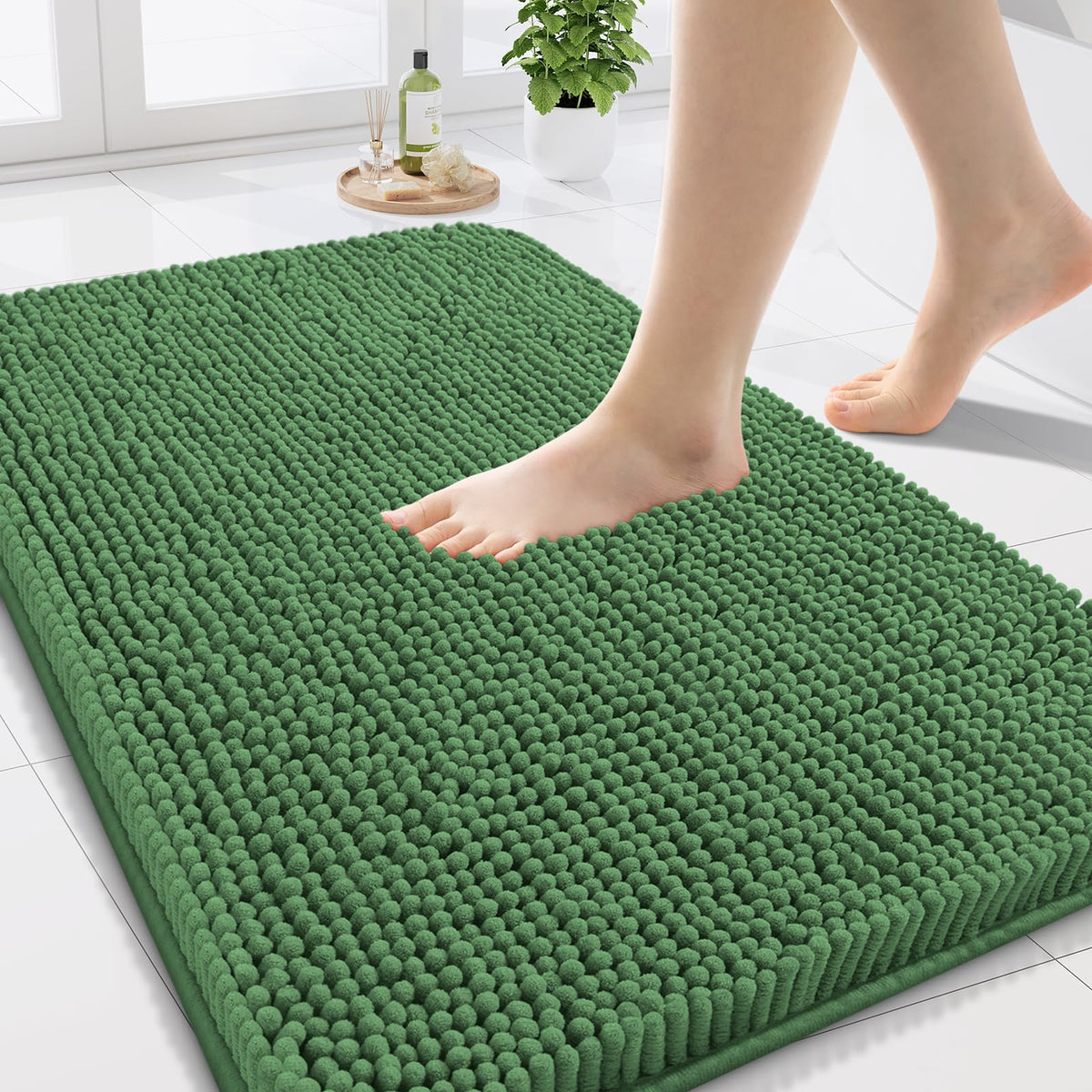 Arotive Bathroom Rugs 24x16, Soft Absorbent Shaggy Chenille Bath Rugs