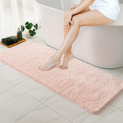 MIULEE Dark Purple Bathroom Rugs Soft Small Microfiber Bath Mat 16x24 Inch