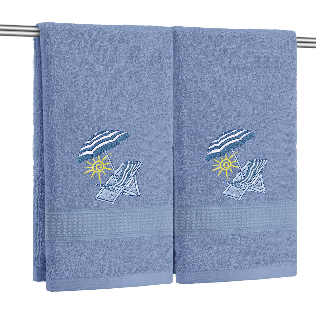 SmoothNovelty 2 Pcs Butterfly Hand Towels Purple Bathroom Decor 14x29 Inch