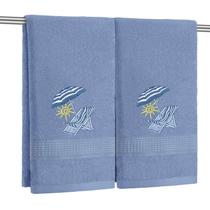 SmoothNovelty 2 Pcs Butterfly Hand Towels Purple Bathroom Decor 14x29 Inch
