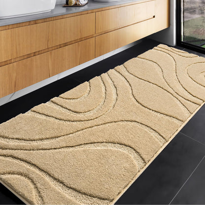 DEXDE Bathroom Rugs Runner 24x60 Long Non-Slip Bath Mats Floor Shower Gray