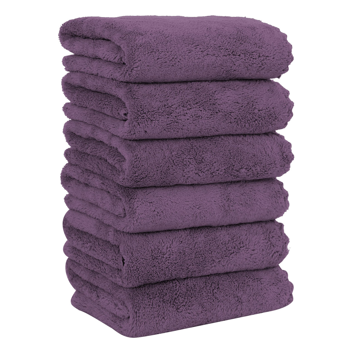MOONQUEEN 6 Pack Premium Hand Towels - Quick Drying - Microfiber Coral Velvet Highly Absorbent Towels - Multipurpose Use as Hotel, Bathroom, Shower, Spa, Hand Towel 16 x 28 inches (Brown)