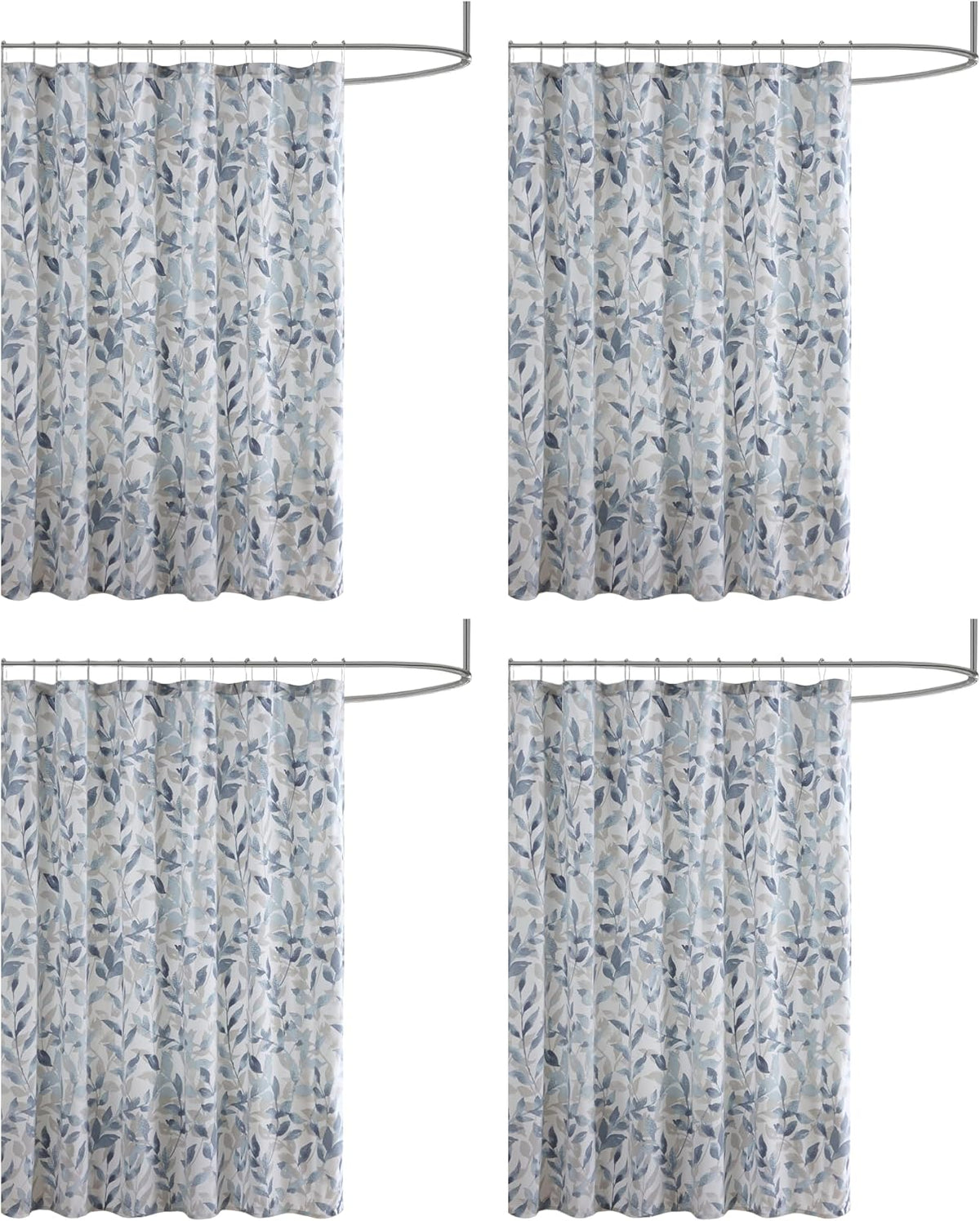Madison Park Sofia Shower Curtain for Bathroom, 72 x 72, Blue