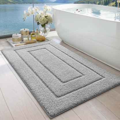 DEXI Bathroom Rugs 36x24, Non-Slip and Absorbent Bath Mat, Beige