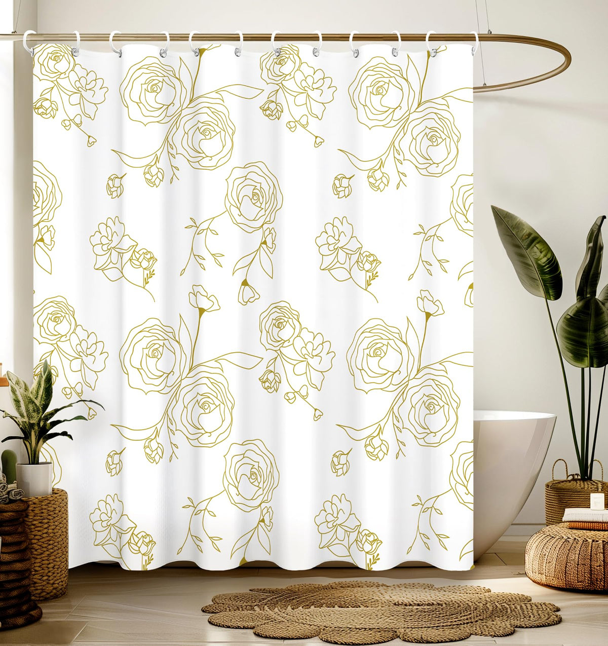 Bathroom Shower Curtain Cute Cortinas para Baño 72 x 72, Boho