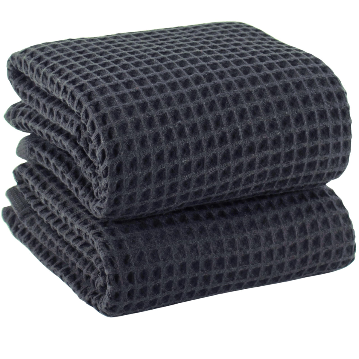 PÜSKÜL Natural 100% Turkish Cotton Waffle Hand and Kitchen Towels Set of 3