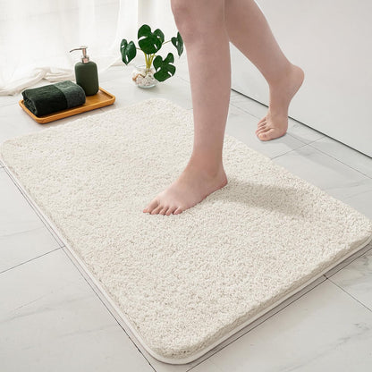 MIULEE Dark Purple Bathroom Rugs Soft Small Microfiber Bath Mat 16x24 Inch