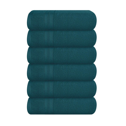 BOUTIQUO Navy Blue Towel Set - 8 Piece Bathroom Towel Set - 100% Ring Spun Cotton, 2 Bath Towel 27x54, 2 Hand Towel 16x28, 4 Washcloth 13x13 - Ultra Soft Highly Absorbent