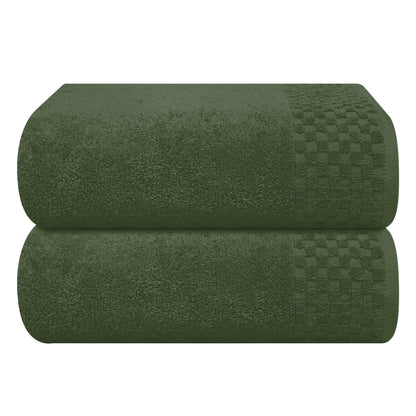 MyOwn Premium Cotton 6 Pack Towel Set for Bathroom, Contains 2 Bath Towels 28x55 inch, 2 Hand Towels 16x24 inch & 2 Wash Coths 12x12 inch, Ideal Everyday use, Compact & Lightweight - Black
