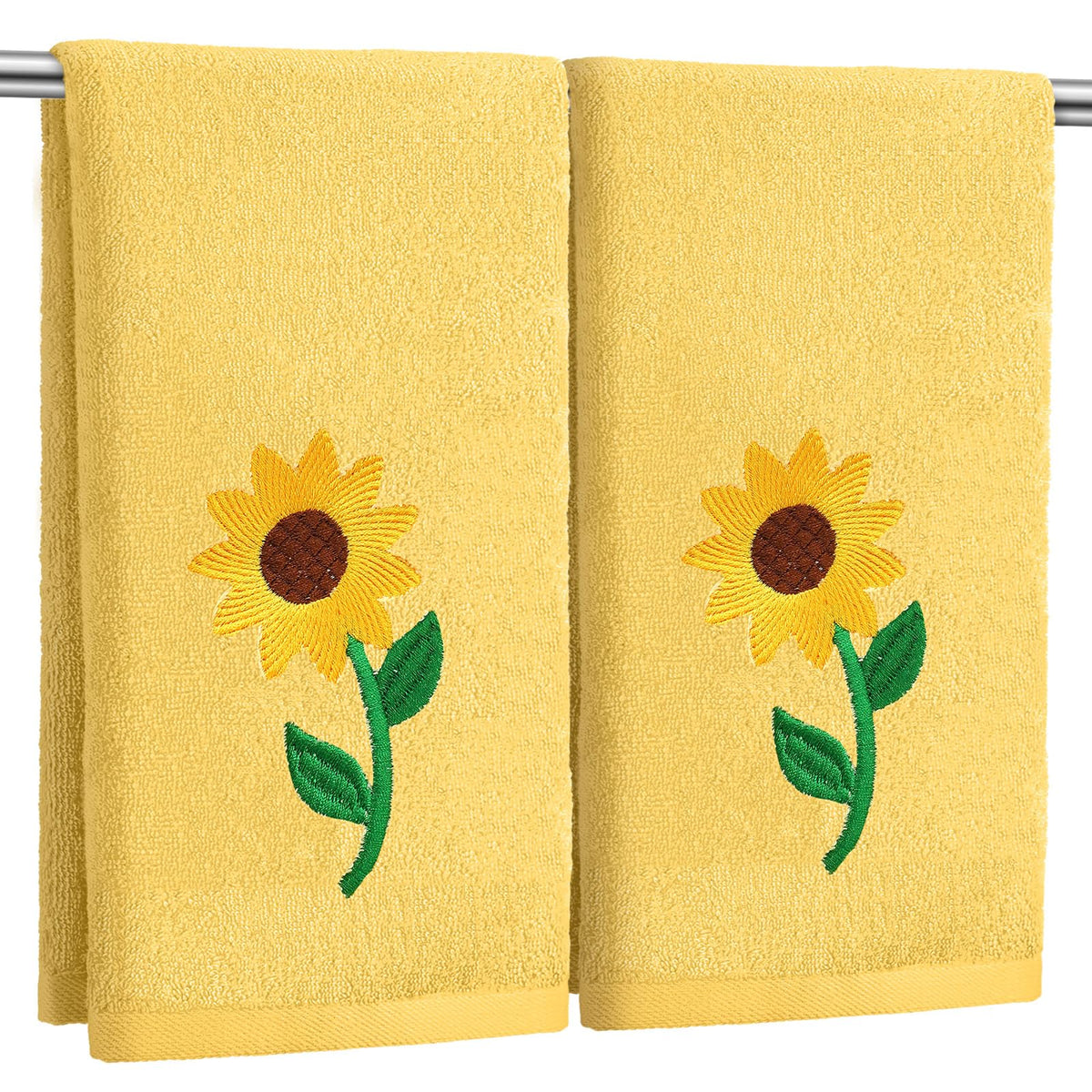 SmoothNovelty 2 Pcs Butterfly Hand Towels Purple Bathroom Decor 14x29 Inch