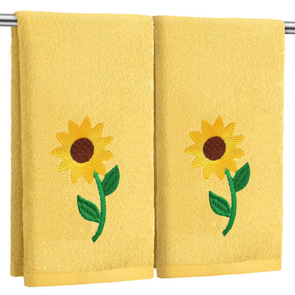 SmoothNovelty 2 Pcs Butterfly Hand Towels Purple Bathroom Decor 14x29 Inch