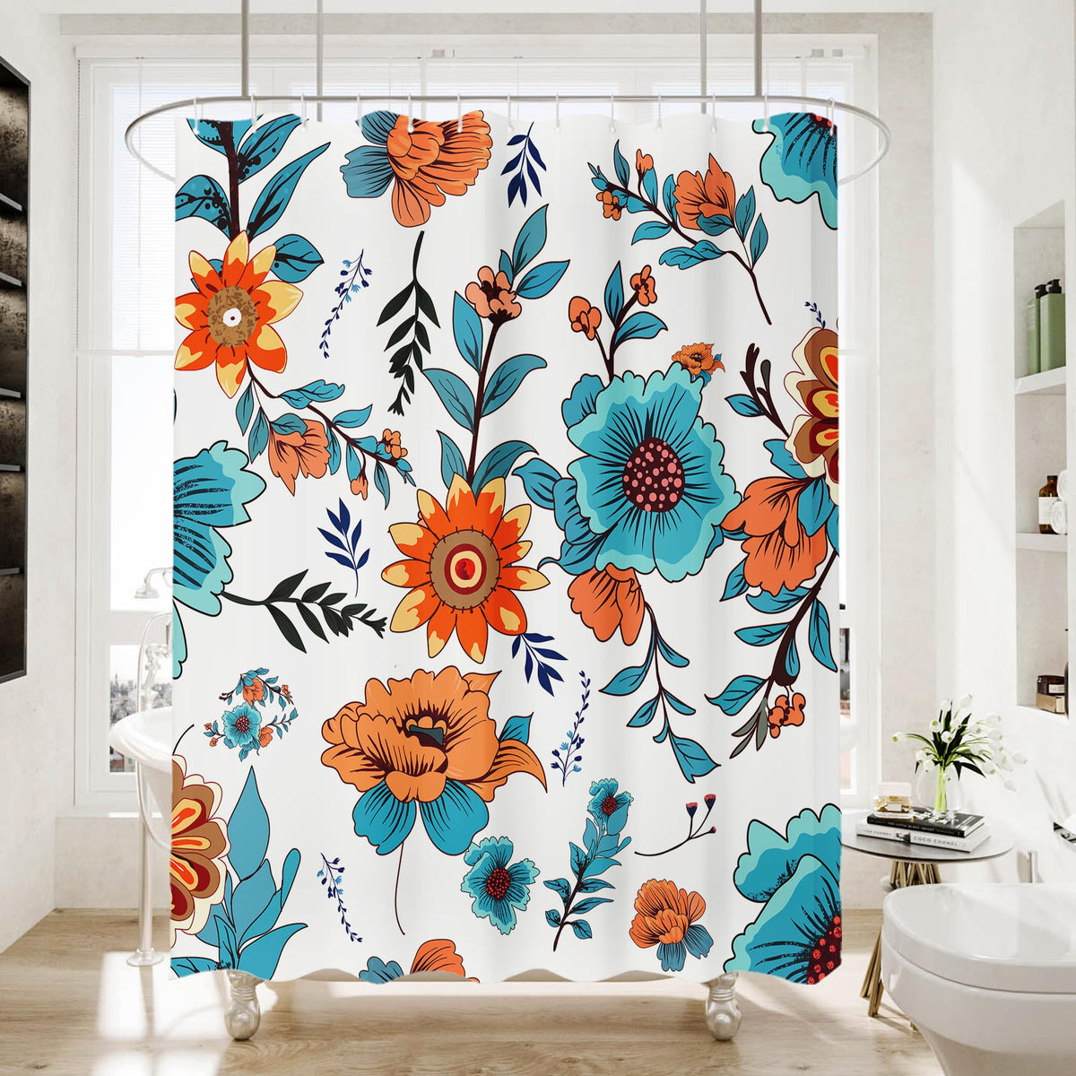 Boho Shower Curtain 72"x72" Water Repellent Polyester Fabric