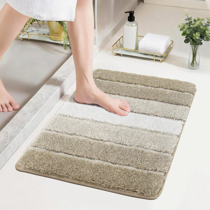 COSY HOMEER Bathroom Rugs 24x17,Ultra Soft Absorbent Bath Mat,Grey