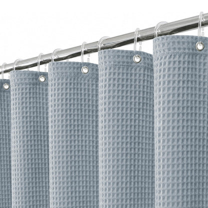 Colorful Star 256GSM Cotton Waffle Shower Curtain, Sage Green, 72 x 72