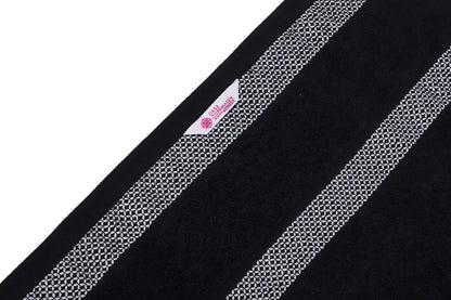 CASA COPENHAGEN Solitaire 6 Pieces Towel Set- Midnight Black, 600 GSM 2 Bath Towel 2 Hand Towel 2 Washcloth, Designed in Denmark Made of Soft Egyptian Cotton for Bathroom, Kitchen & Shower