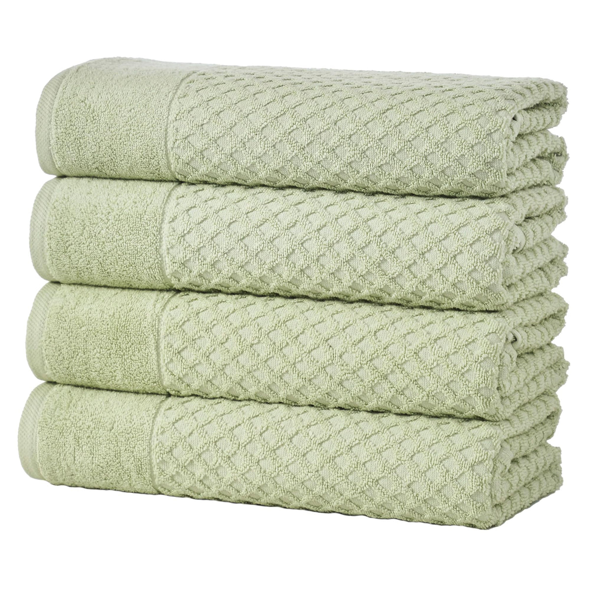 Great Bay Home Bath Towels - 100% Cotton 6 Piece Towel Set - Diamond Waffle Weave - Absorbent, Durable, Quick-Dry Towels for Bathroom (Copper)