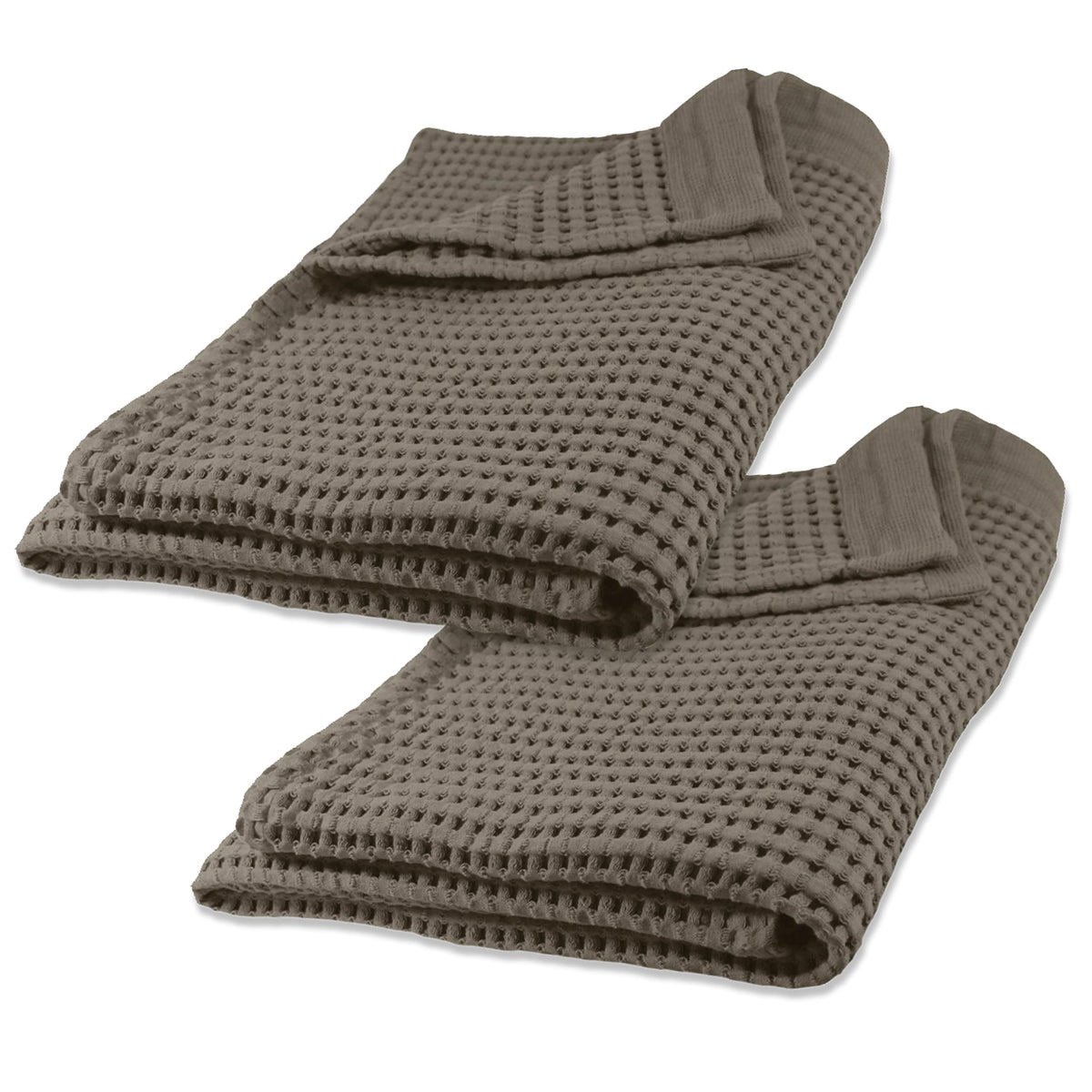 GILDEN TREE Waffle Hand Towels for Bathroom Quick Dry Large Luxury Lint Free Super Absorbent Cotton Hand Towels Set of 2, Modern Style (Cream)