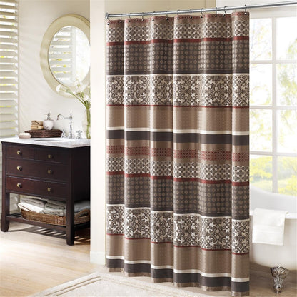 Madison Park Taupe Shower Curtain, 72"x72"