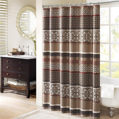 Madison Park Taupe Shower Curtain, 72"x72"