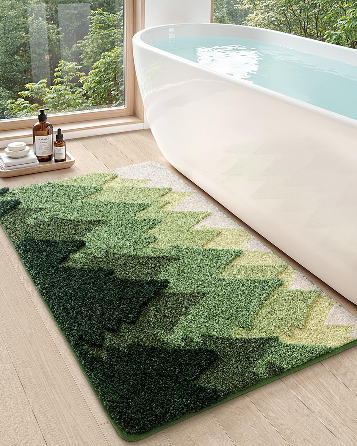 DEXI Colorful Bath Mats 36x24, Non Slip Washable Bathroom Rug
