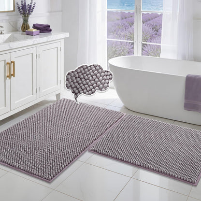 BSICPRO Bathroom Rugs Set 2 Piece, Light Blue, 20"x32" + 16"x24"
