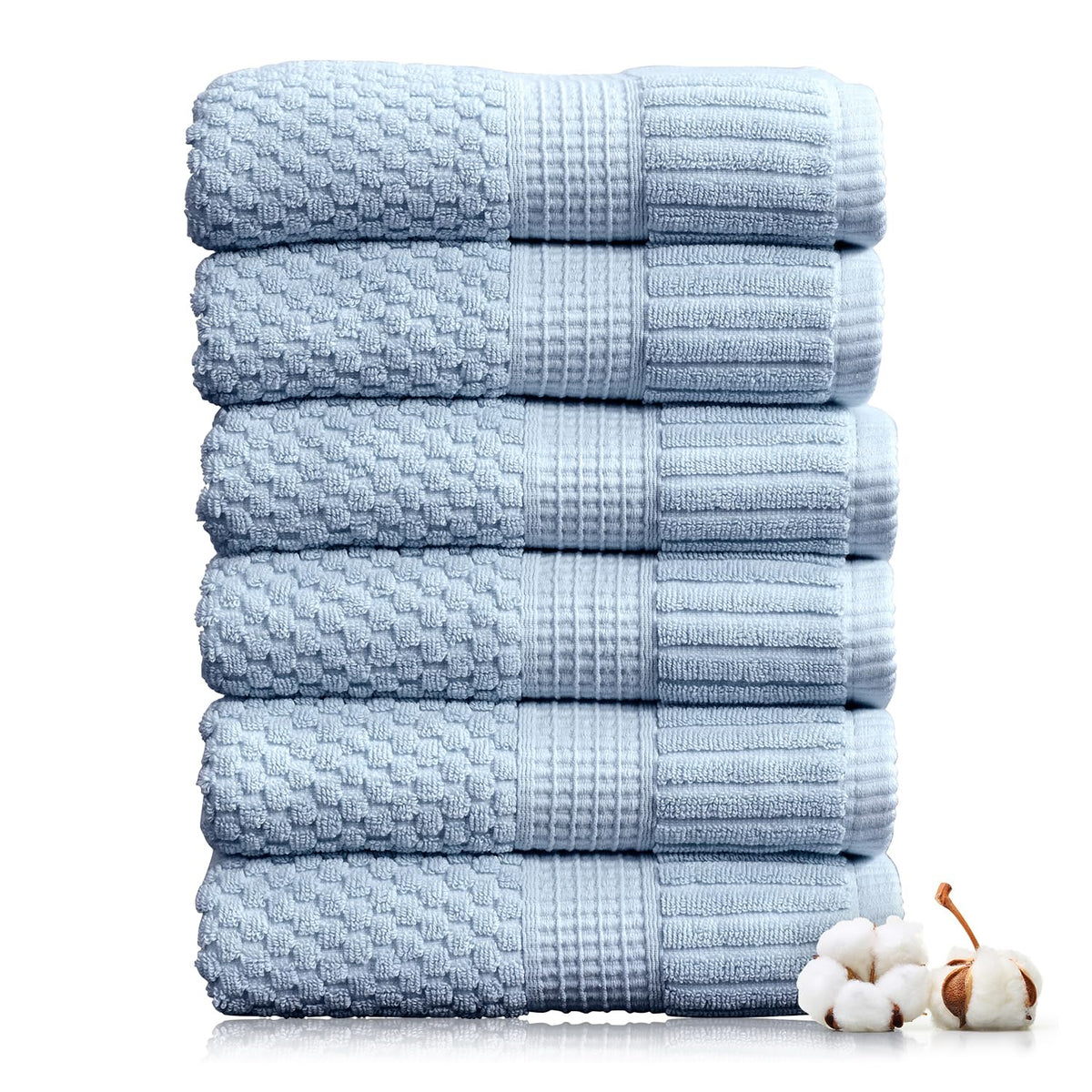 NY Loft 100% Cotton 4-Pack Bath Towel Set | White | Oeko-TEX | Quick-Dry