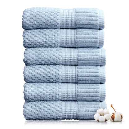 NY Loft 100% Cotton 4-Pack Bath Towel Set | White | Oeko-TEX | Quick-Dry