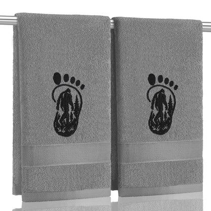 SmoothNovelty 2 Pcs Butterfly Hand Towels Purple Bathroom Decor 14x29 Inch