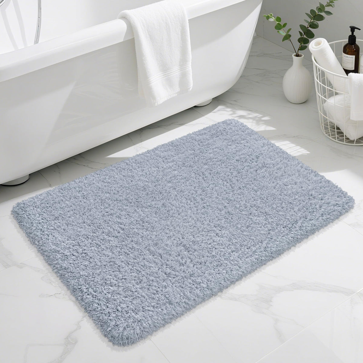 Pink Bathroom Rugs Non Slip 30"x20",Absorbent Bath Mat Quick Dry
