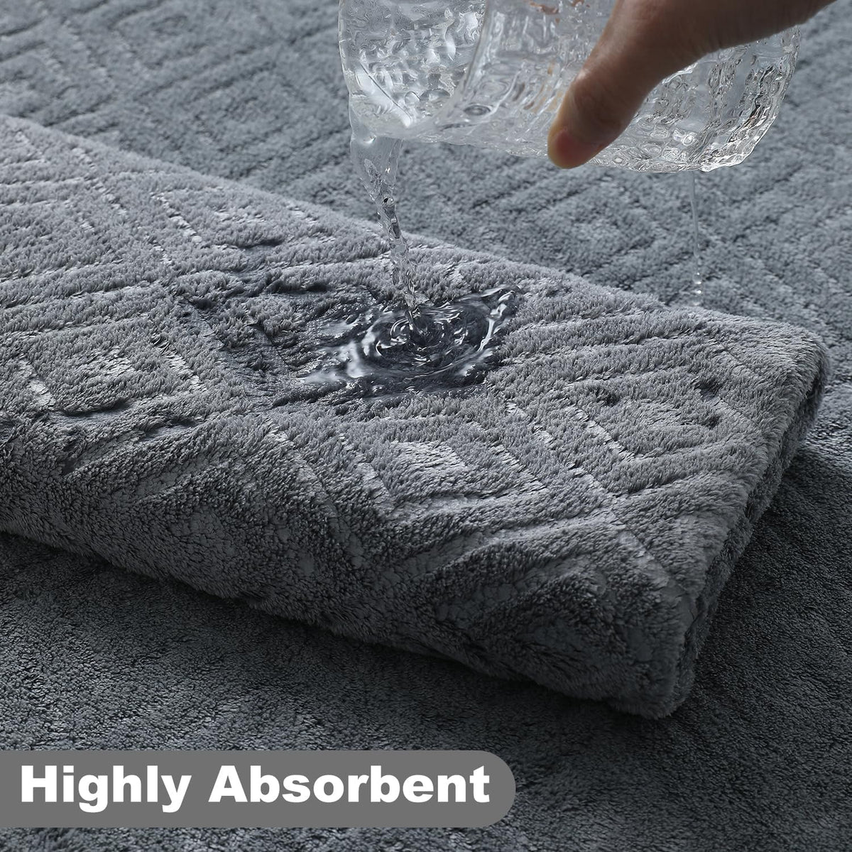 Smuge 18-Piece Bath Towel Set, Include 6 Bath Towel Sheets, 6 Hand Towels and 6 Washcloths - Highly Absorbent Quick Dry 100% Microfiber,Ultra Soft Bathroom Towel Set (Dark Gray)