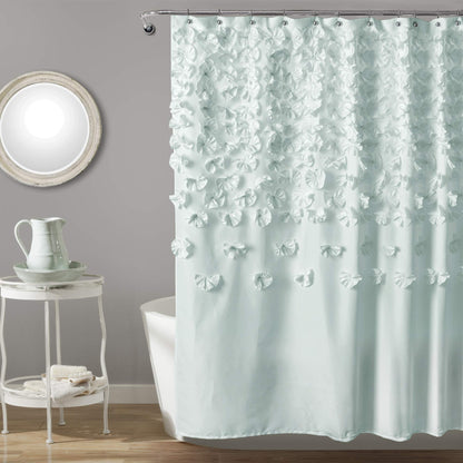 Lush Decor Lucia Shower Curtain, 72" x 72", White