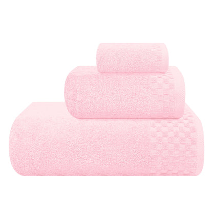 MyOwn Premium Cotton 6 Pack Towel Set for Bathroom, Contains 2 Bath Towels 28x55 inch, 2 Hand Towels 16x24 inch & 2 Wash Coths 12x12 inch, Ideal Everyday use, Compact & Lightweight - Black