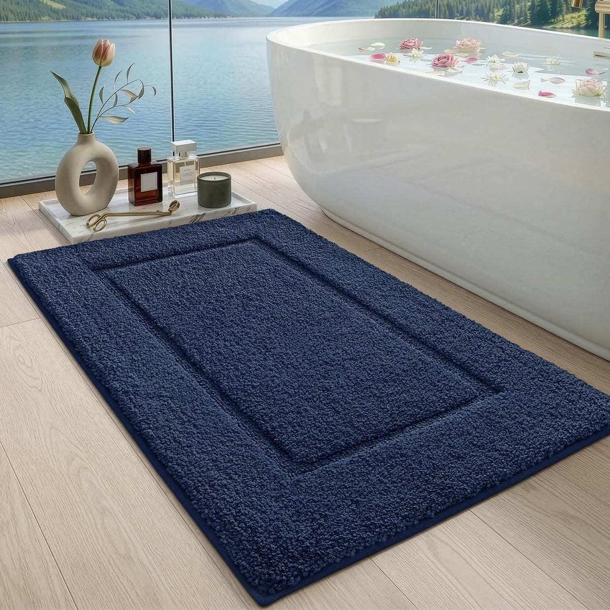DEXI Bath Mat 36x24, Absorbent and Non Slip Bathroom Rugs, Beige