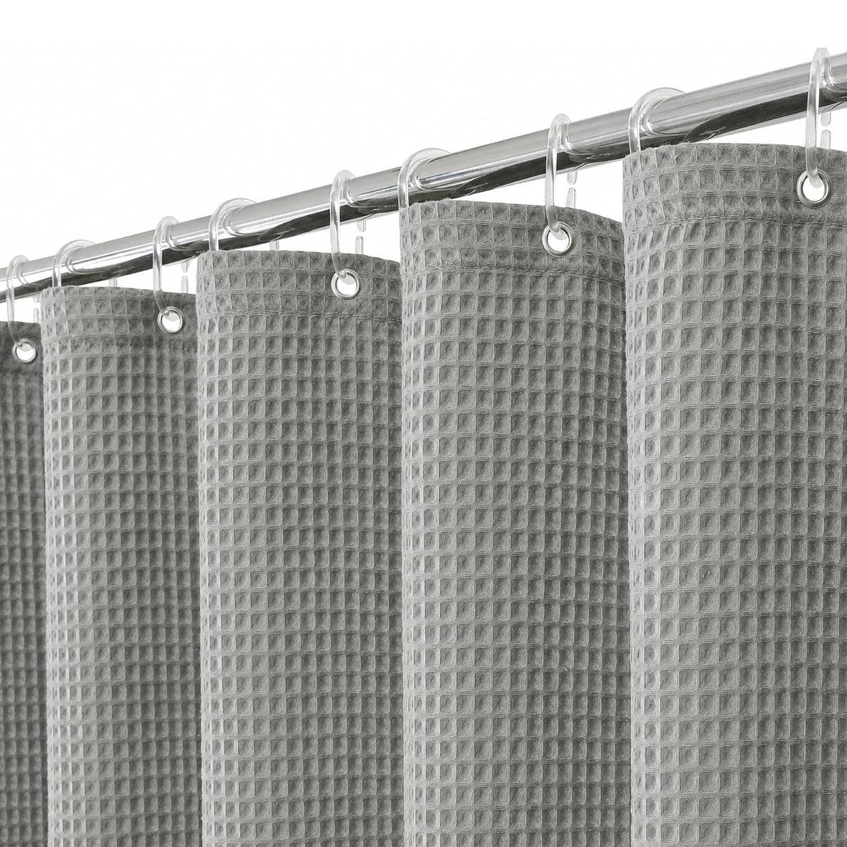 Colorful Star 256GSM Cotton Waffle Shower Curtain, Sage Green, 72 x 72