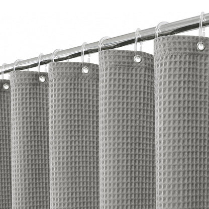 Colorful Star 256GSM Cotton Waffle Shower Curtain, Sage Green, 72 x 72