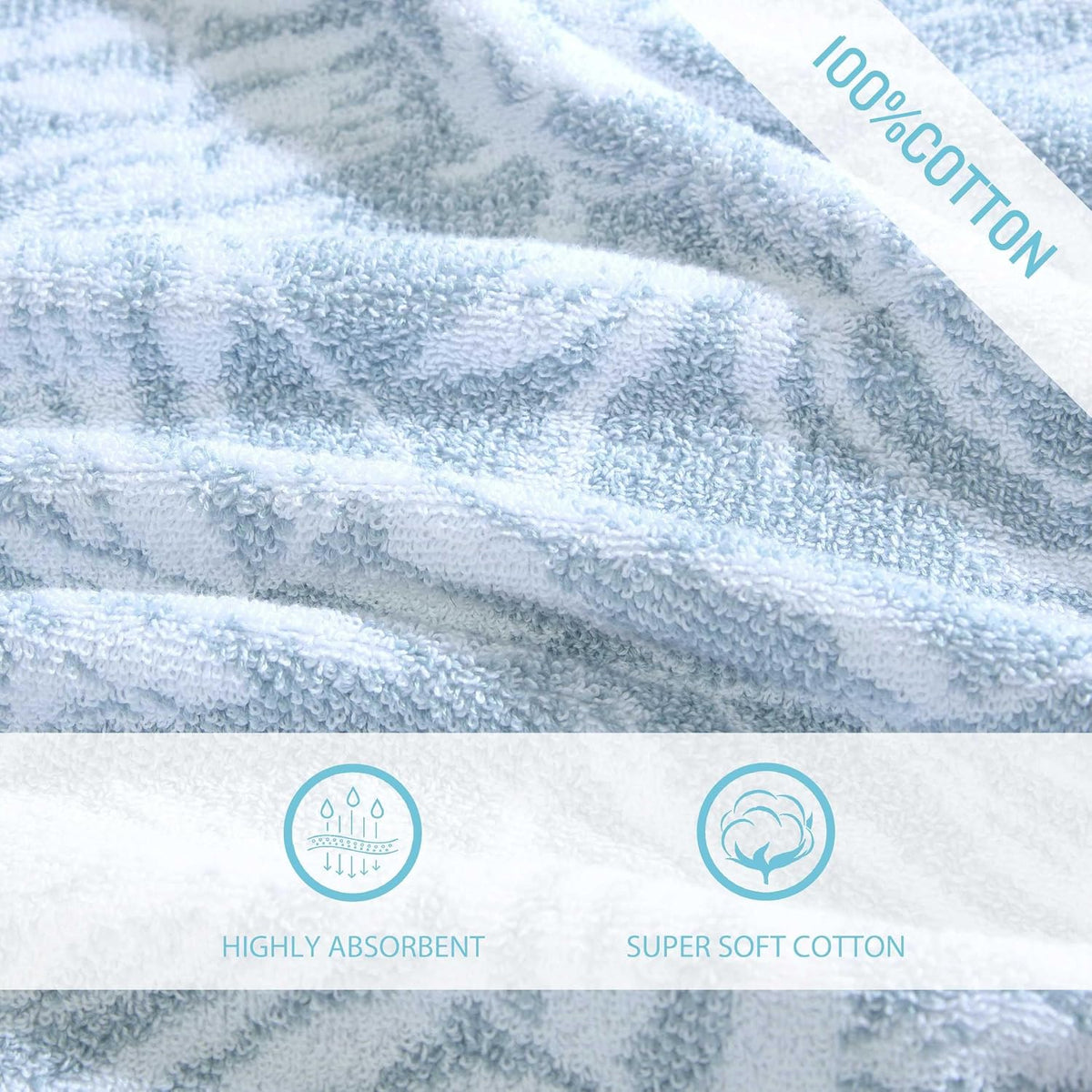 Tommy Bahama - 6-Piece Cotton Bath Towel Set, Soft & Absorbent Towels