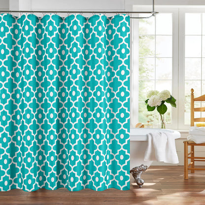 Fabric Modern Shower Curtain-Burgundy & White Shower Curtains for Bathroom
