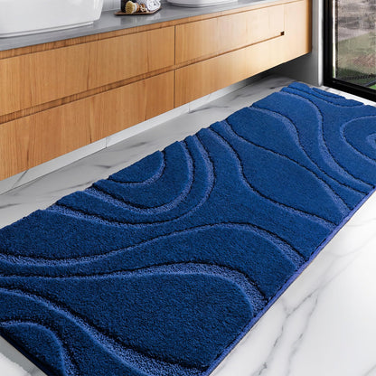 DEXDE Bathroom Rugs Runner 24x60 Long Non-Slip Bath Mats Floor Shower Gray